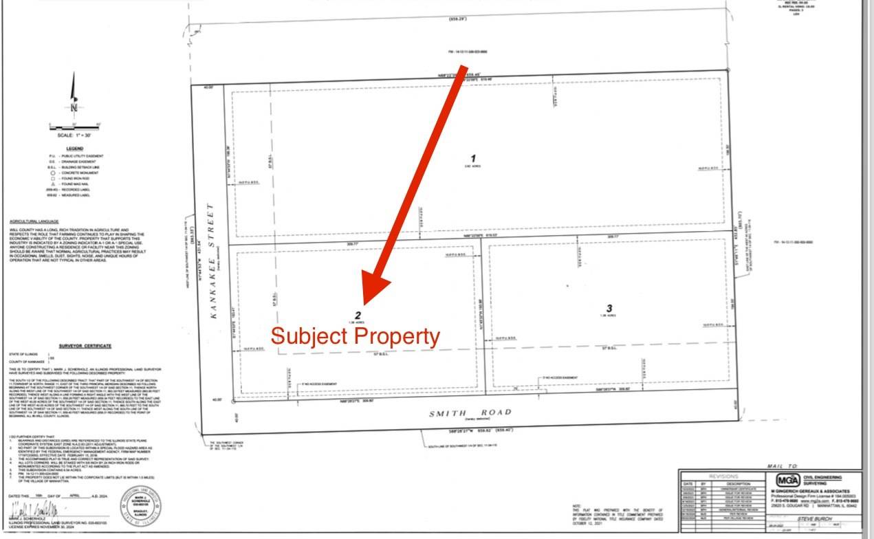 Manhattan, IL 60442,NE CORNR Kankakee St & Smith RD