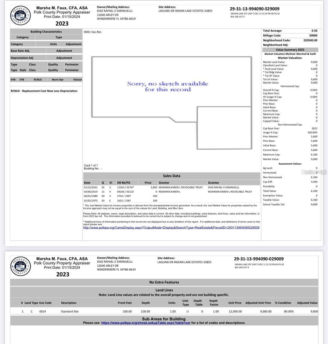 Indian Lake Estates, FL 33855,0 LAGUNA DR