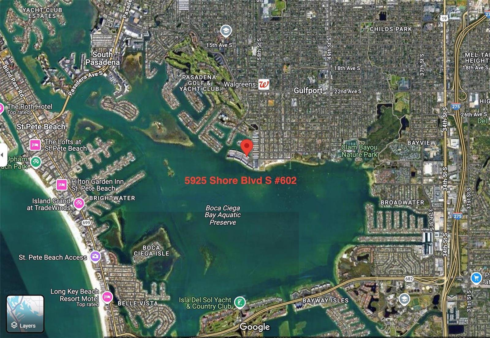Gulfport, FL 33707,5925 SHORE BLVD S #602