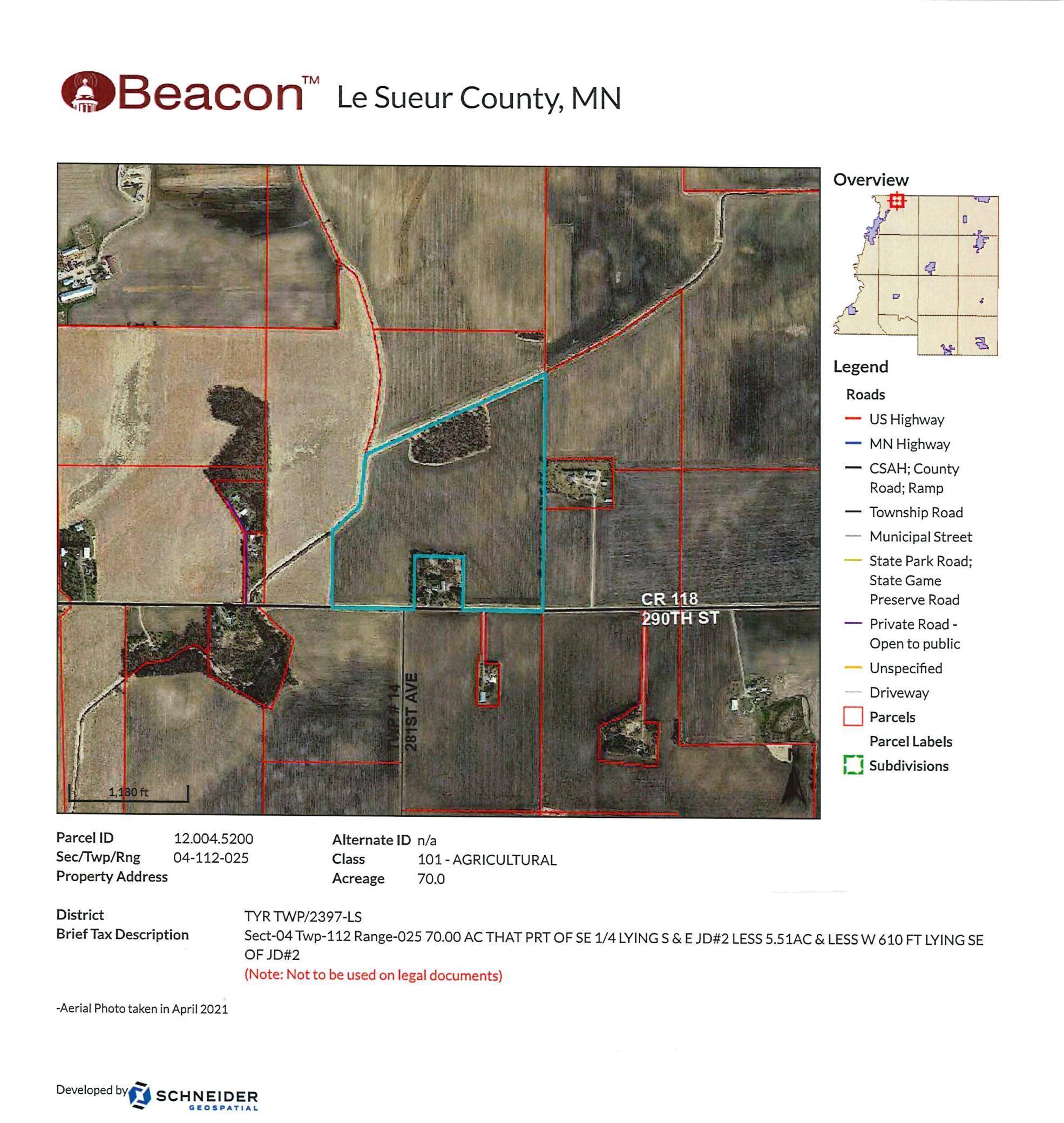 Henderson, MN 56044,XXX 290th ST