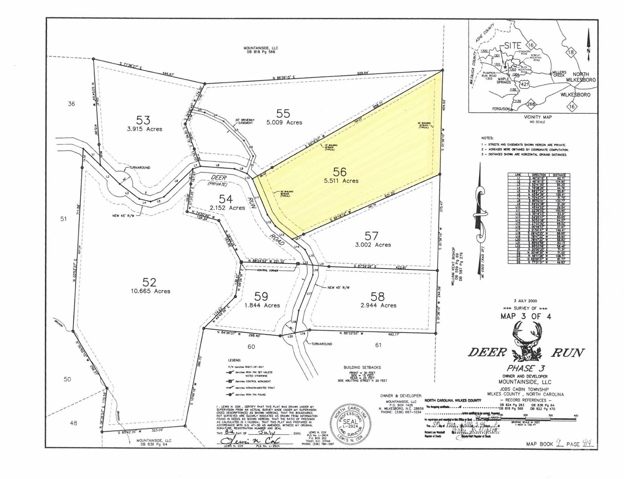 Purlear, NC 28665,TBD Deer RUN #56