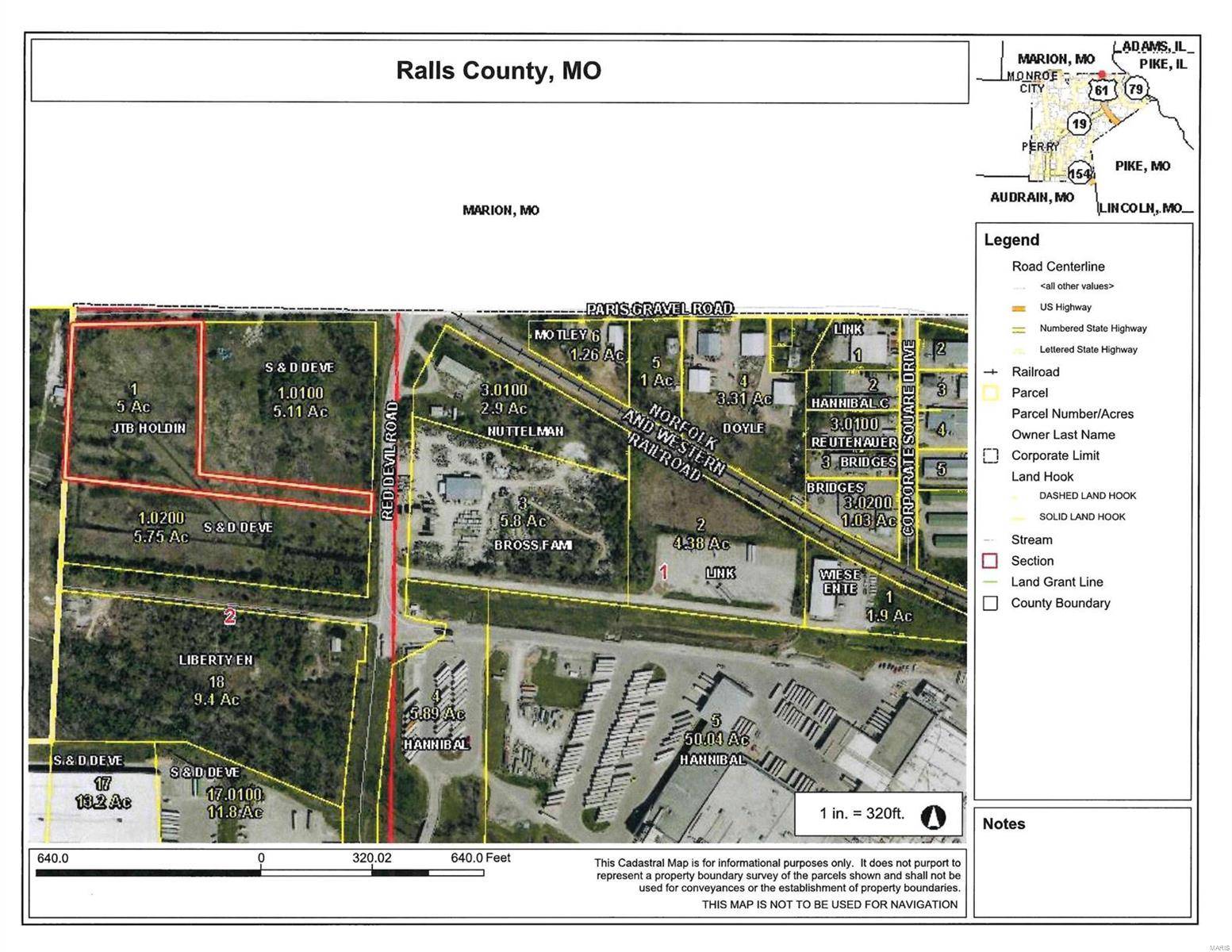 Hannibal, MO 63401,0 5 acres m/l Red Devil Road