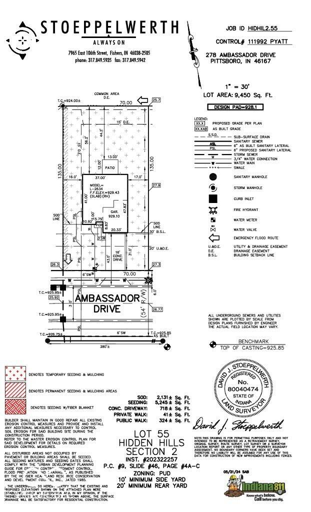 Pittsboro, IN 46167,278 Ambassador DR