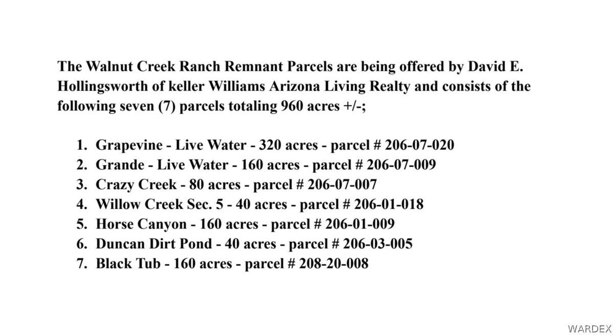 Golden Valley, AZ 86413,0 Walnut Creek Ranch RD