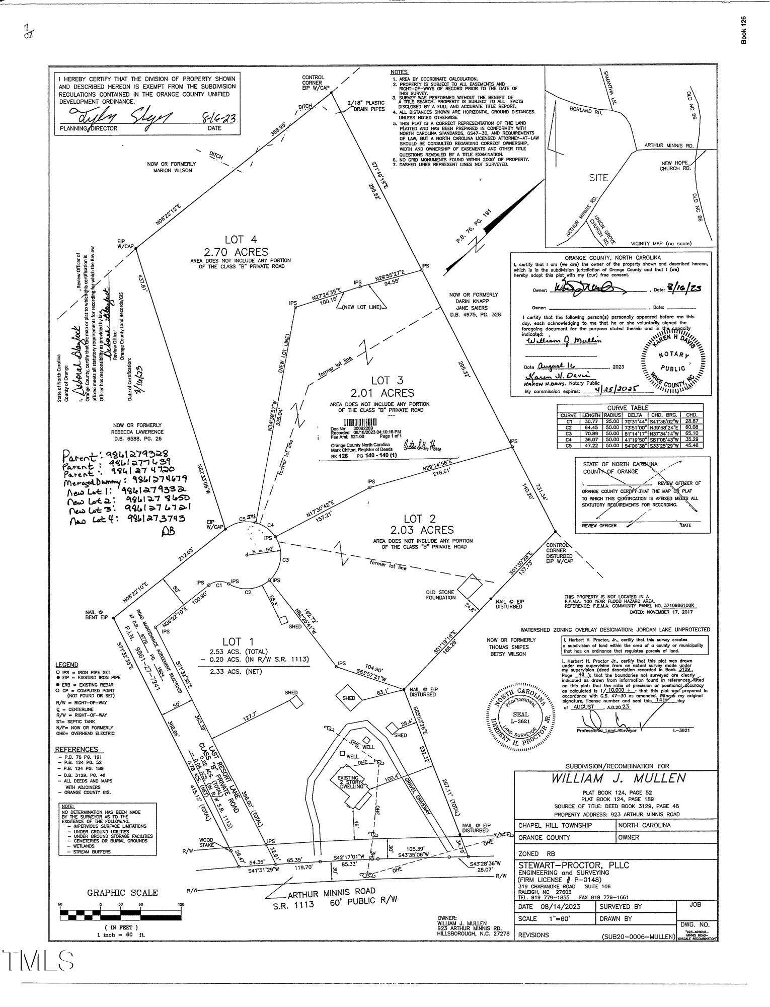 Hillsborough, NC 27278,923 Arthur Minnis Road Lot 2