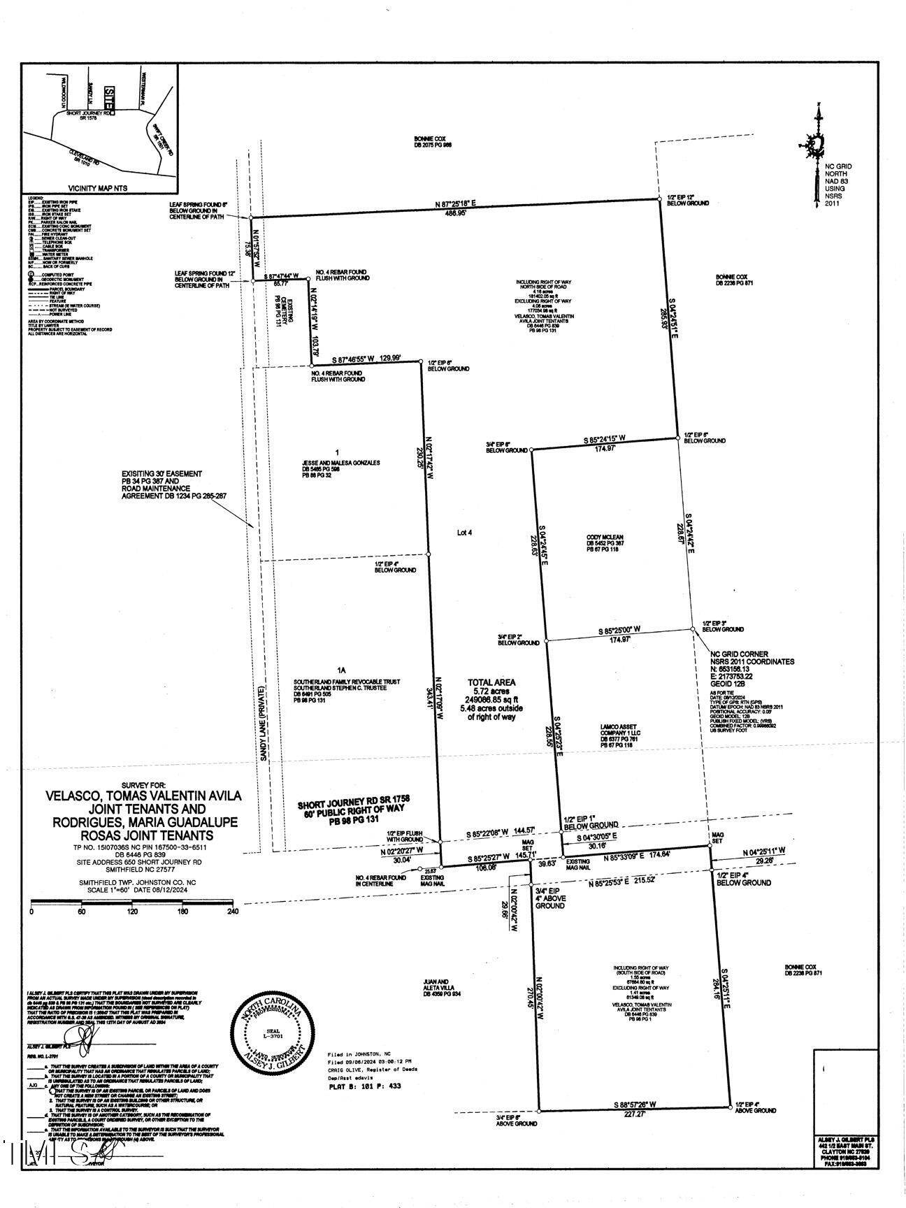 Smithfield, NC 27577,0000 Short Journey Road