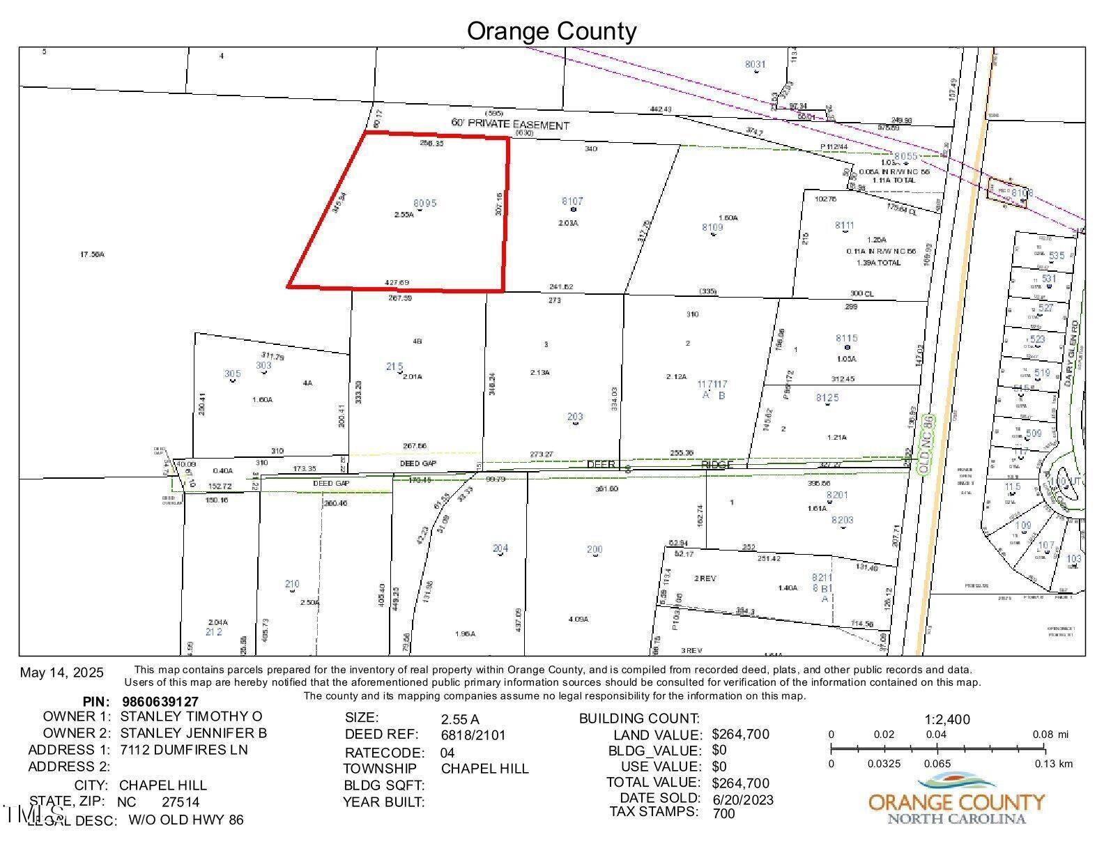 Chapel Hill, NC 27516,8095 Old NC 86