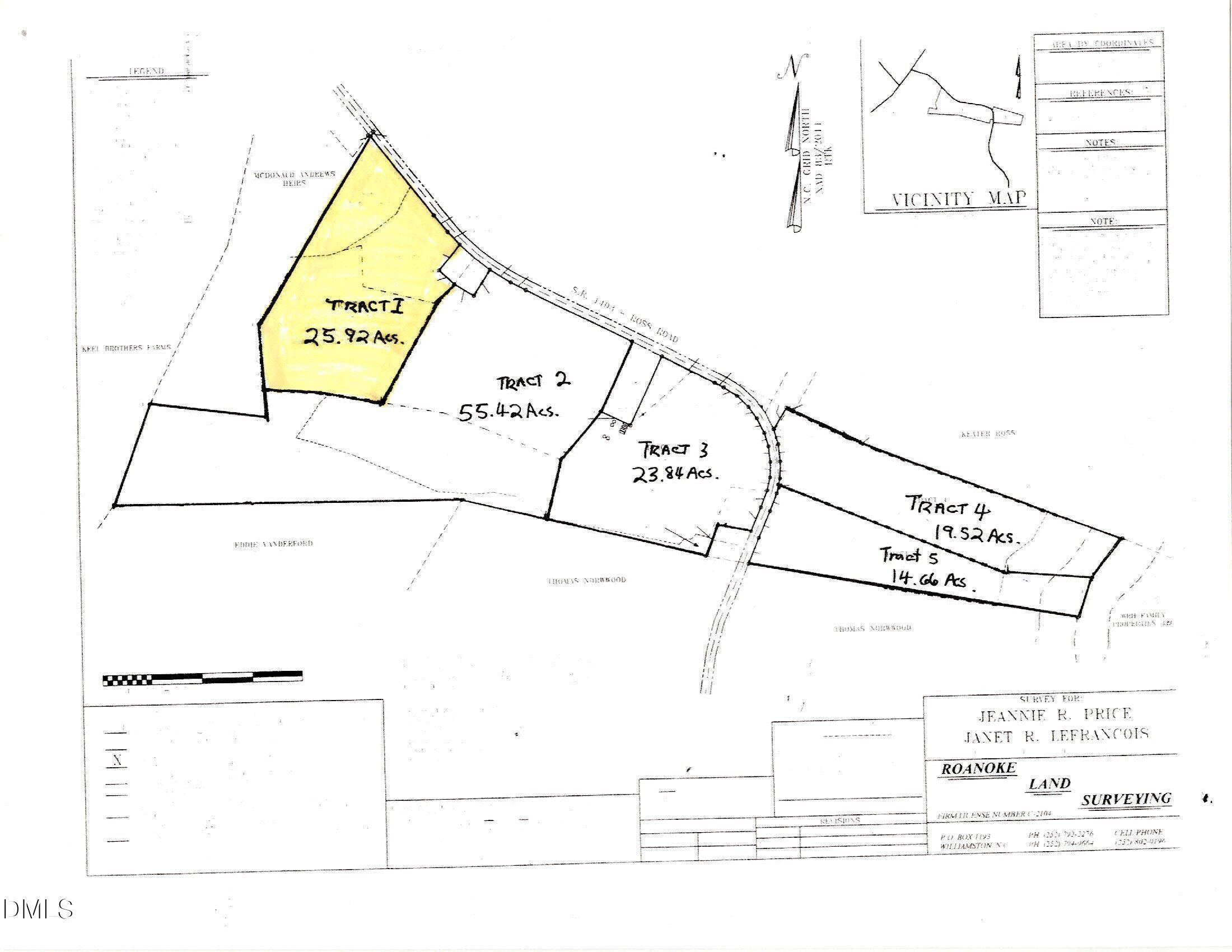 Robersonville, NC 27871,Tract 1 1676 Ross Road