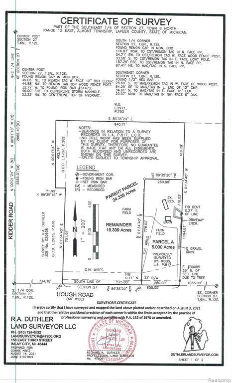 Almont, MI 48003,000 Hough Road
