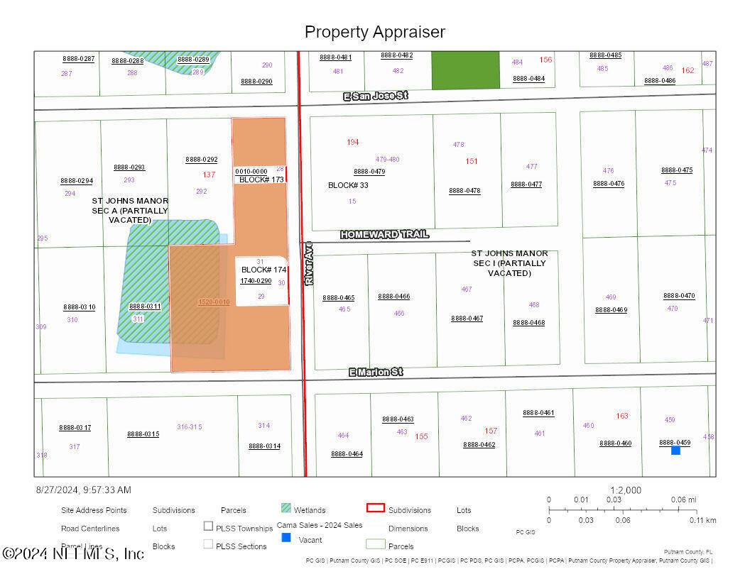 Palatka, FL 32177,000 E MARION ST TRACT 312 313 ST