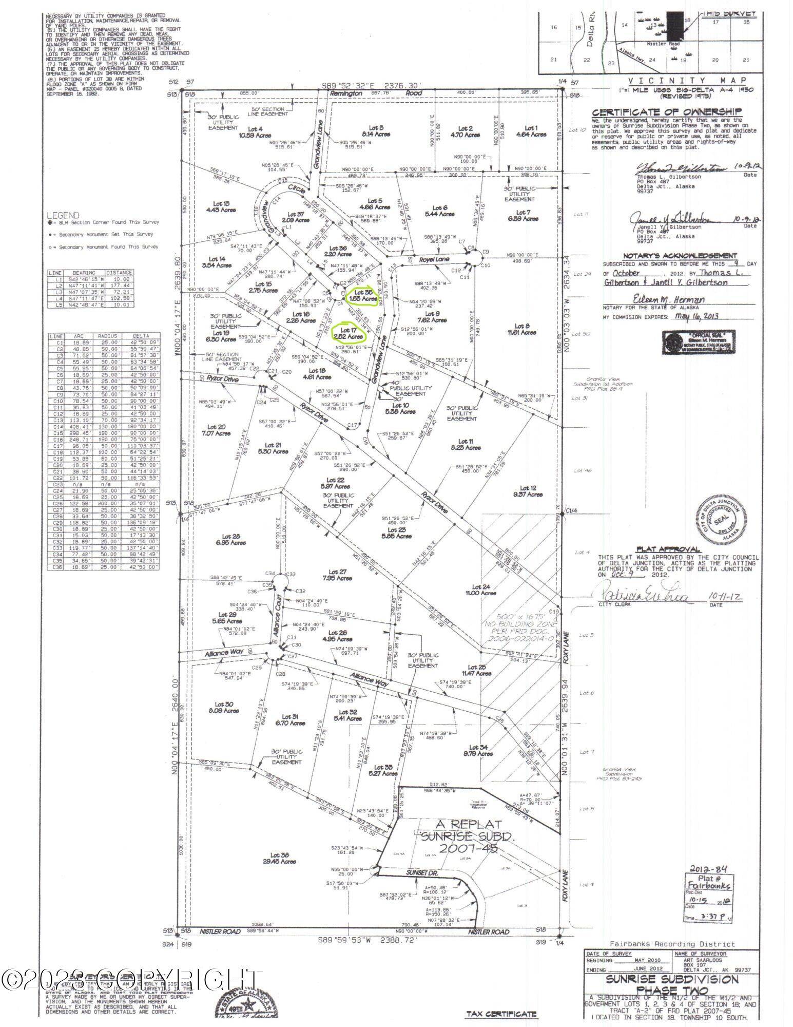 Delta Junction, AK 99737,L17 & L35 Grandview CIR