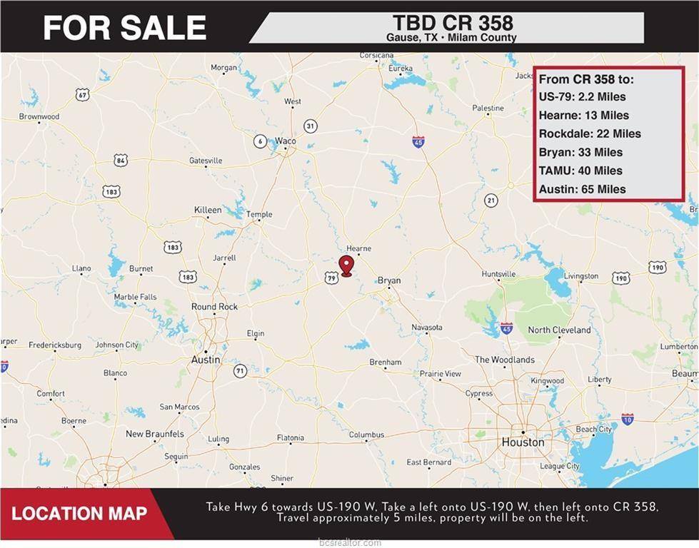 Gause, TX 77857,TBD (20 acres) County Road 358