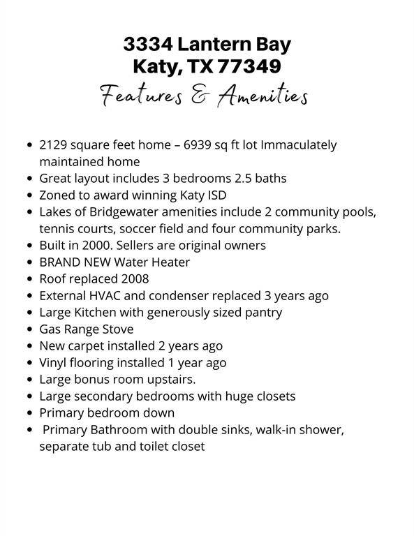 Katy, TX 77449,3334 Lantern Bay LN