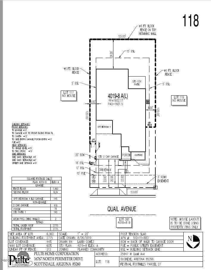 Buckeye, AZ 85396,25947 W QUAIL Avenue