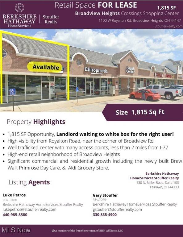 Broadview Heights, OH 44147,1100 W Royalton RD #I
