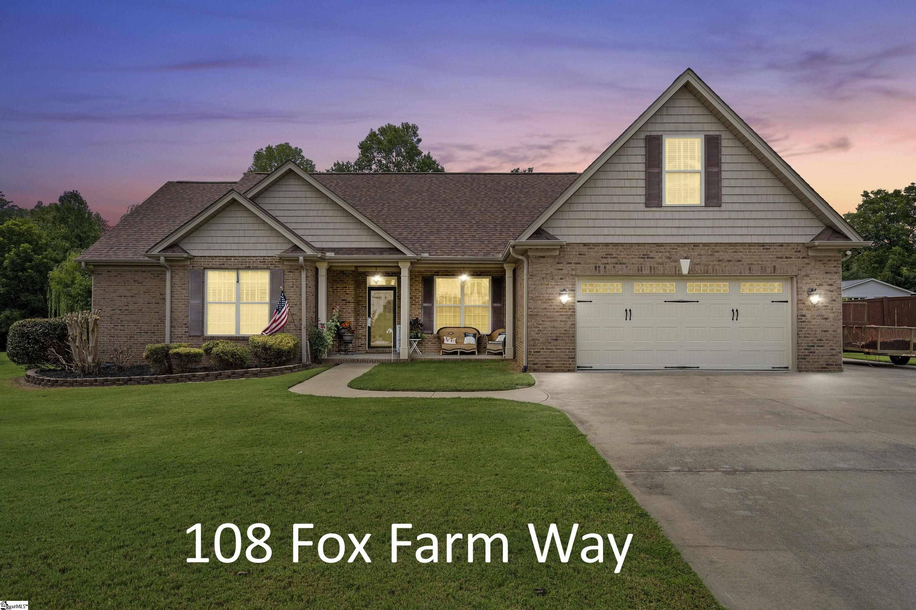 Greer, SC 29651,108 Fox Farm Way