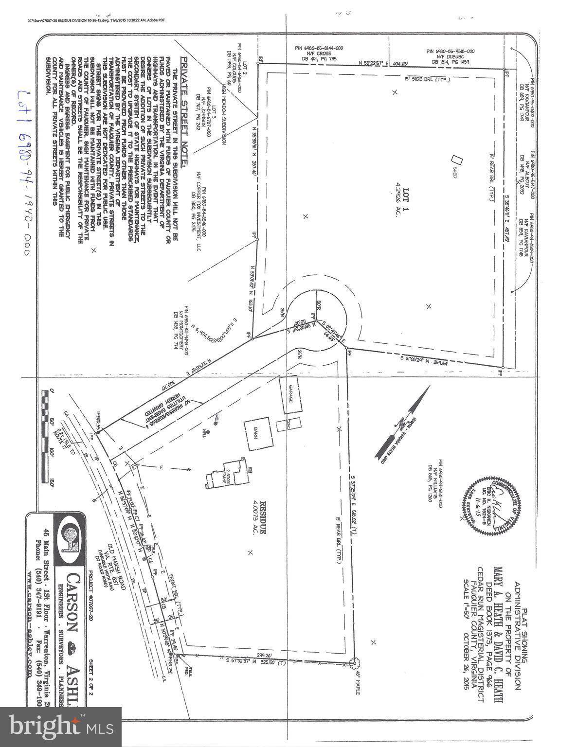 Bealeton, VA 22712,OLD MARSH RD-LOT 1