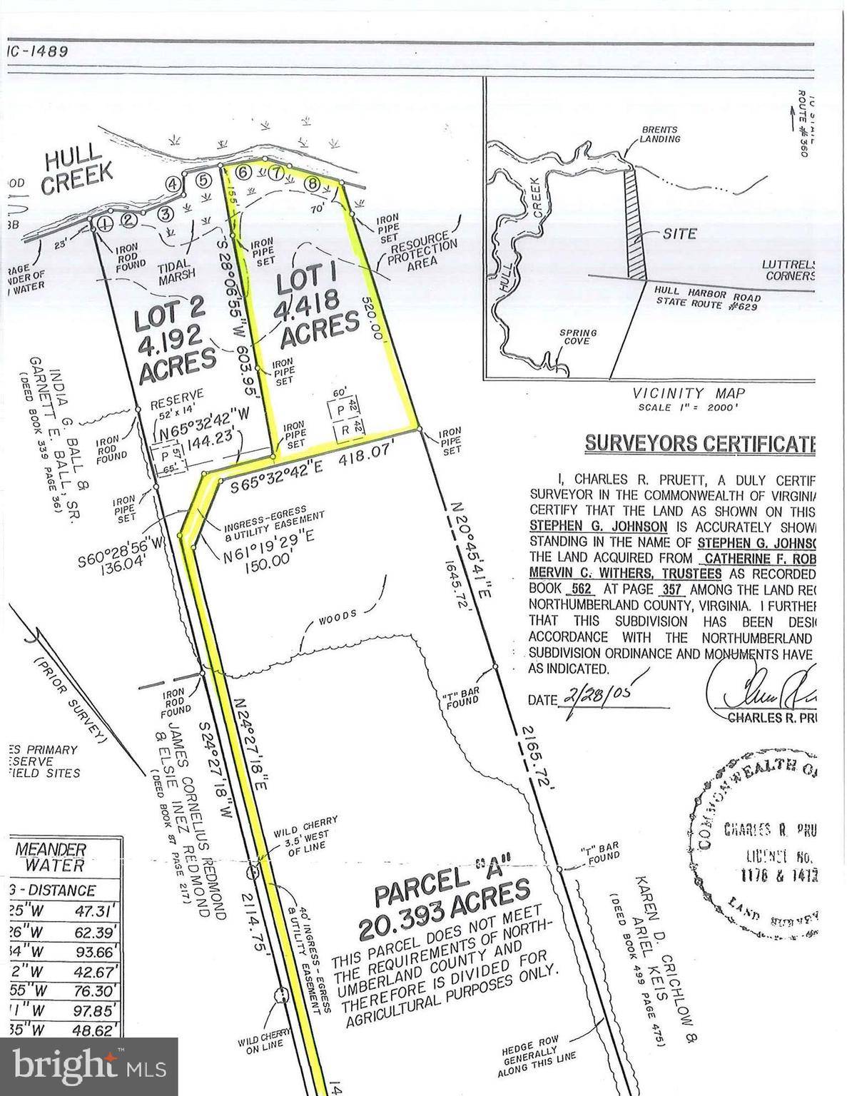 Heathsville, VA 22473,LOT 50A 4.41AC HULL HARBOR RD