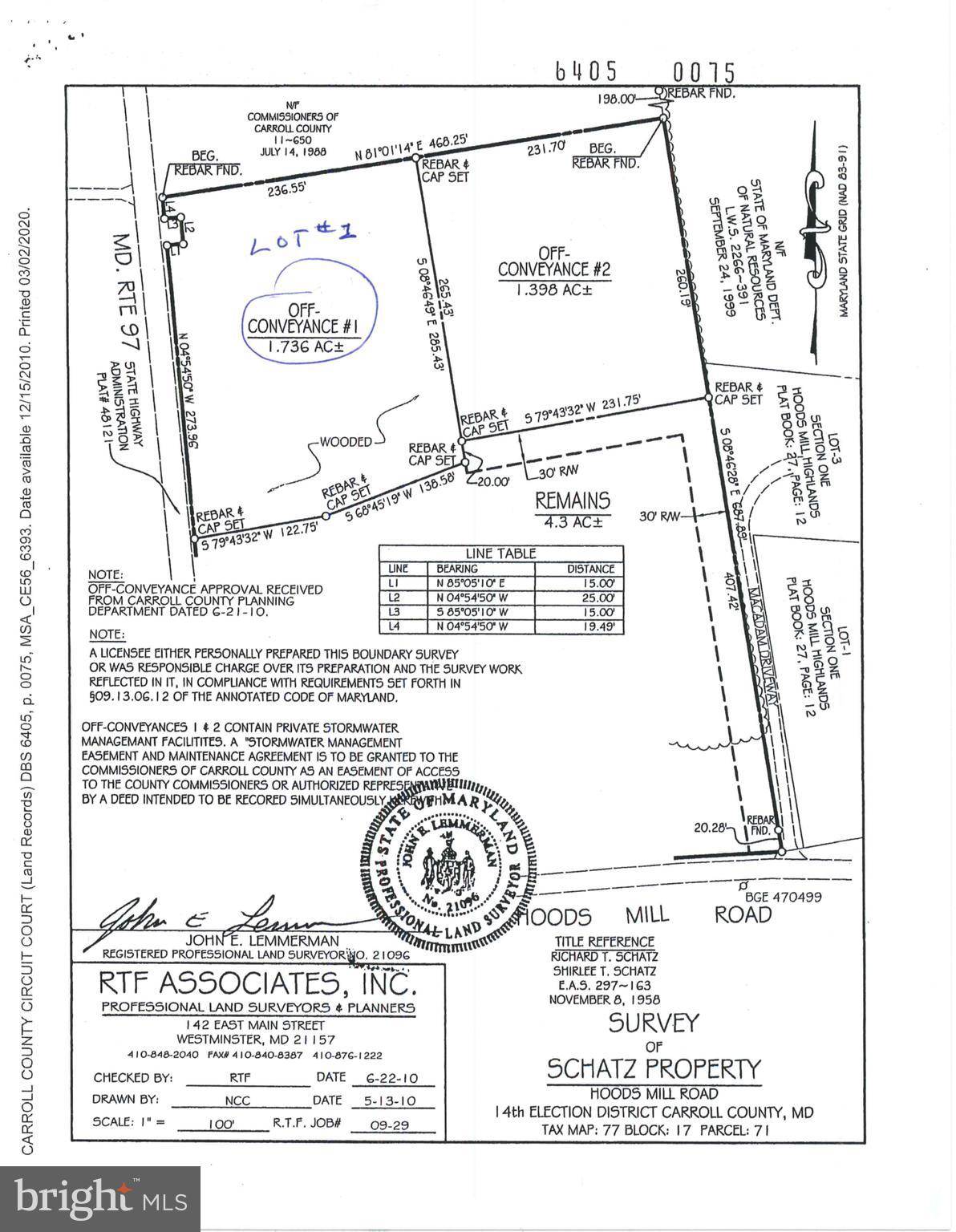 Woodbine, MD 21797,HOODS MILL RD. LOT #1