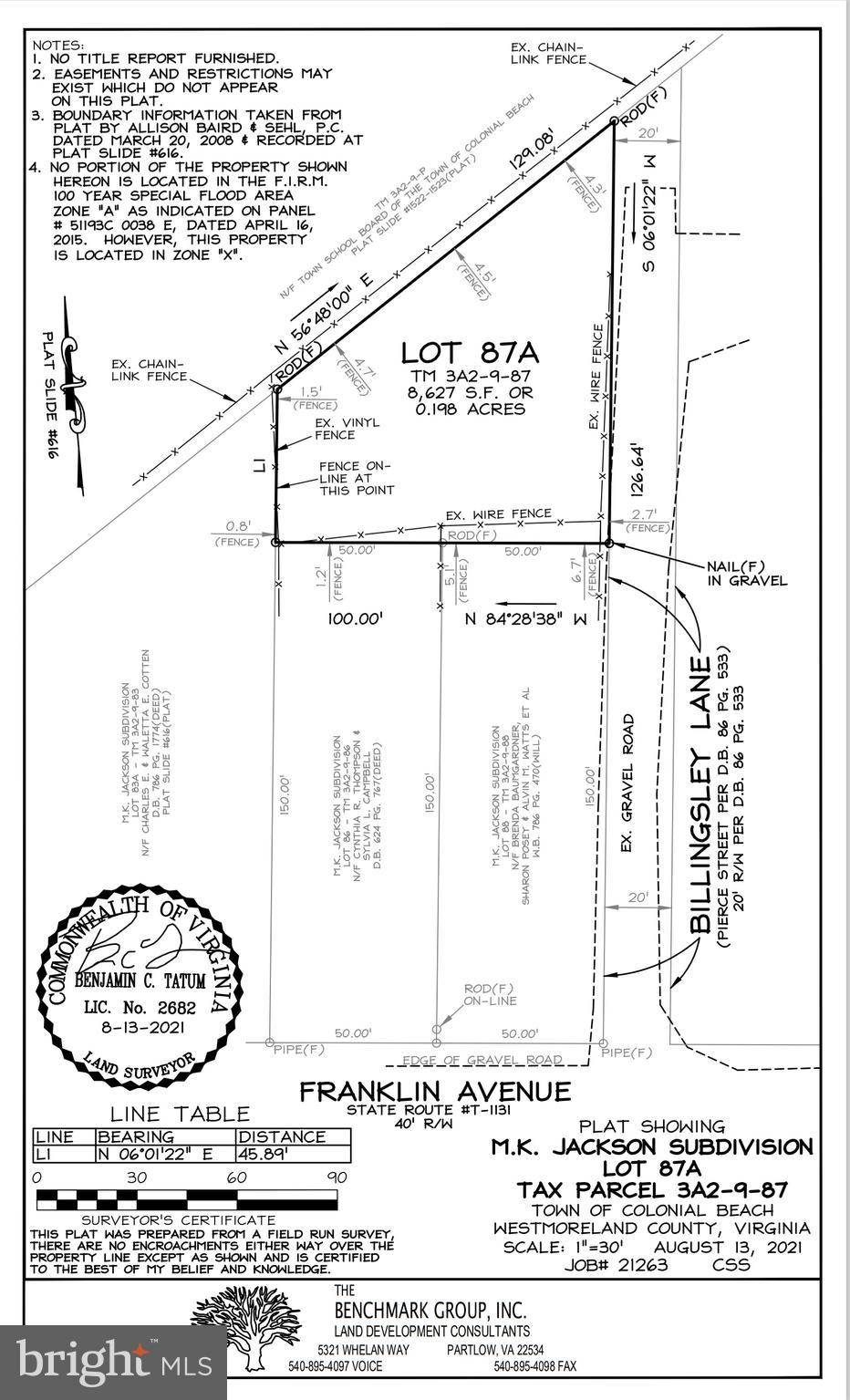 Colonial Beach, VA 22443,LOT 87 BILLINGSLEY AVE