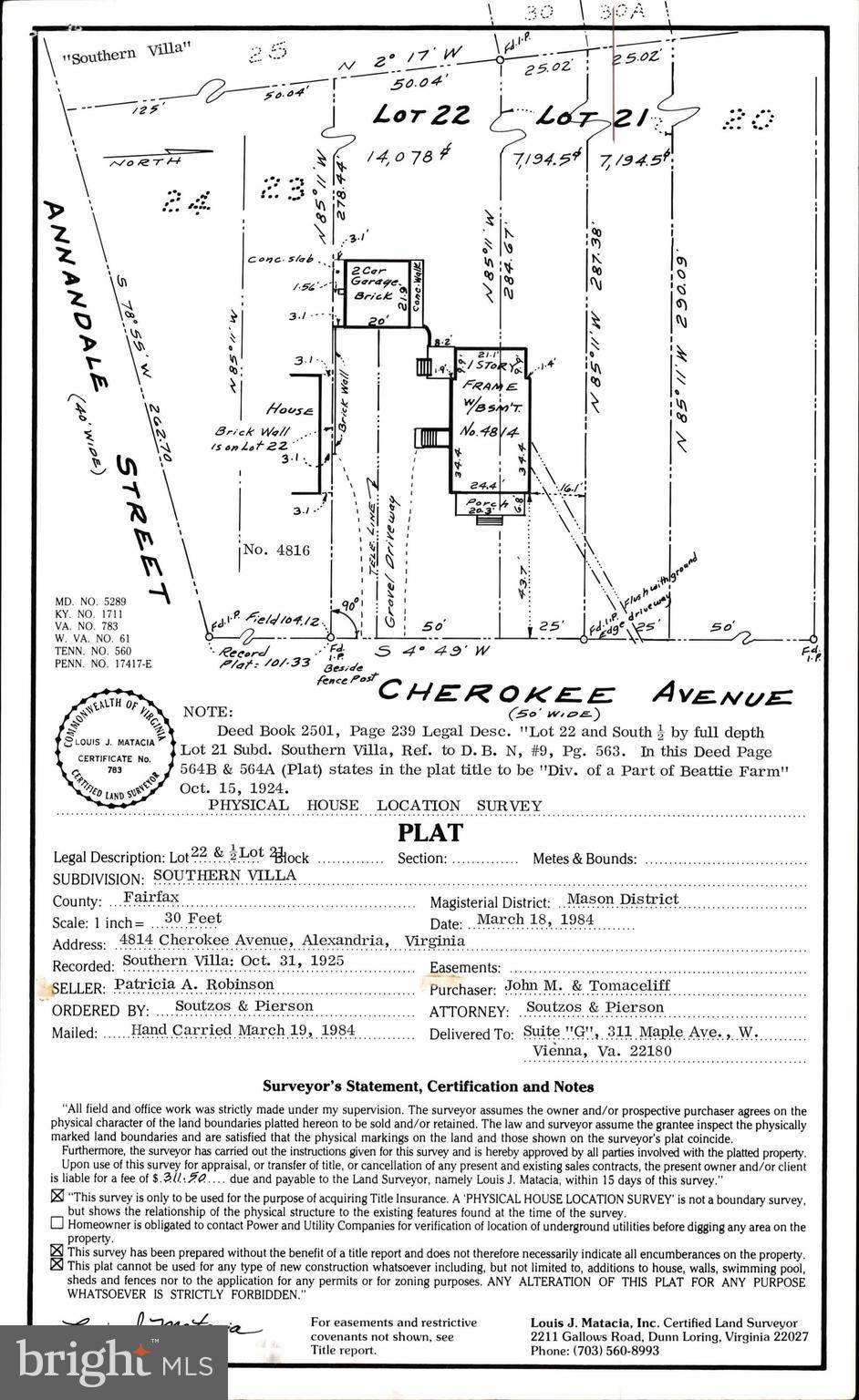 Alexandria, VA 22312,4814 CHEROKEE AVE