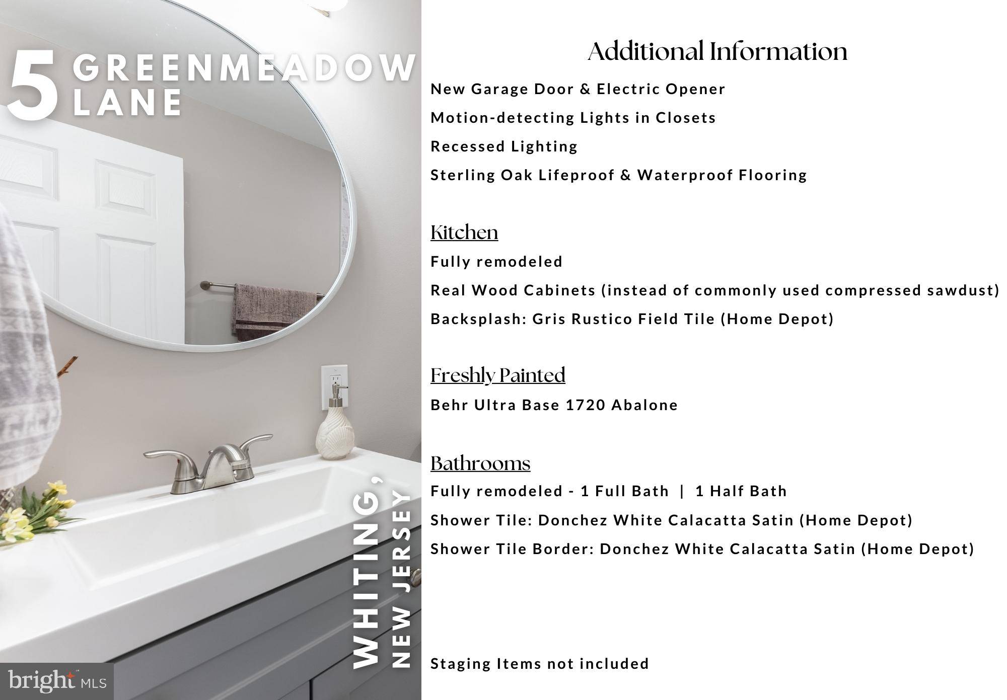 Whiting, NJ 08759,5 GREENMEADOW LN