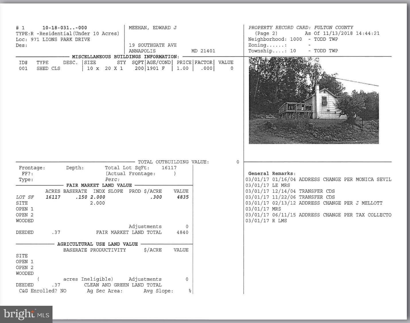 Mcconnellsburg, PA 17233,971 LIONS PARK DR