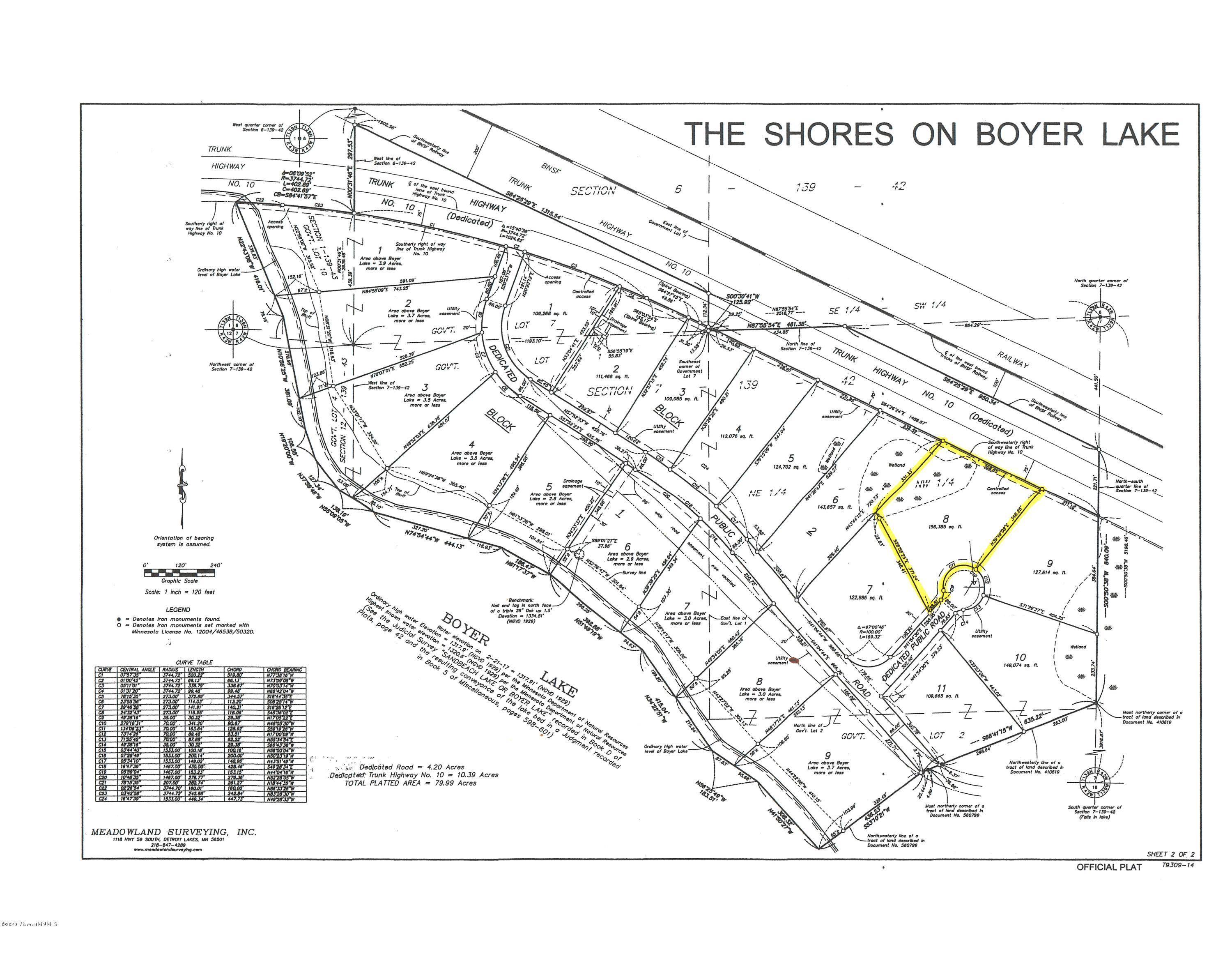 Lake Park, MN 56554,Lot 8 Blk2 The Shores On Boyer Lake