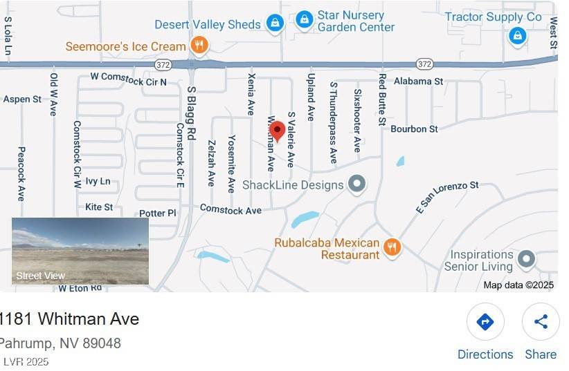 Pahrump, NV 89048,1181 S Whitman AVE