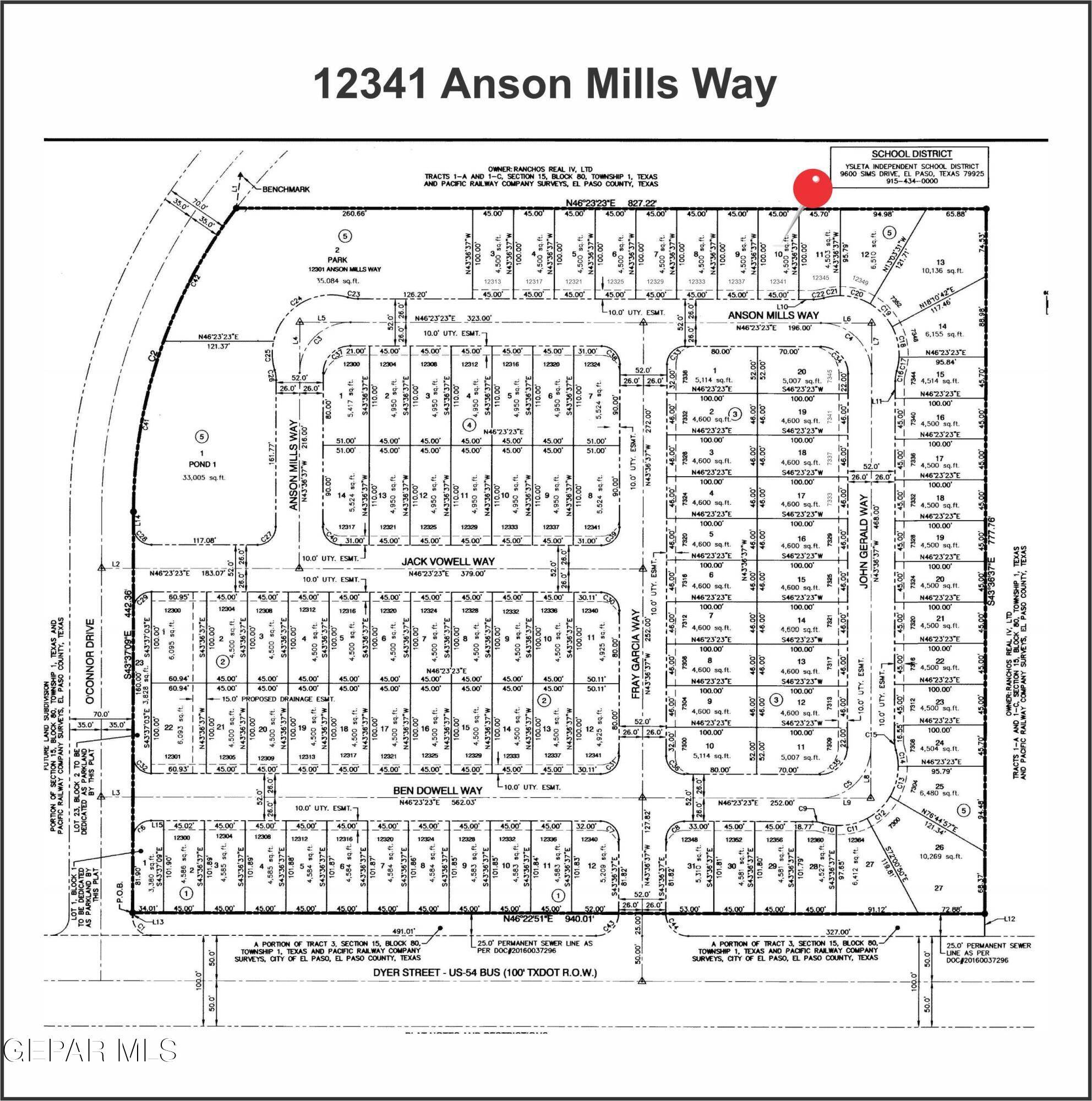 El Paso, TX 79934,12341 Anson Mills WAY