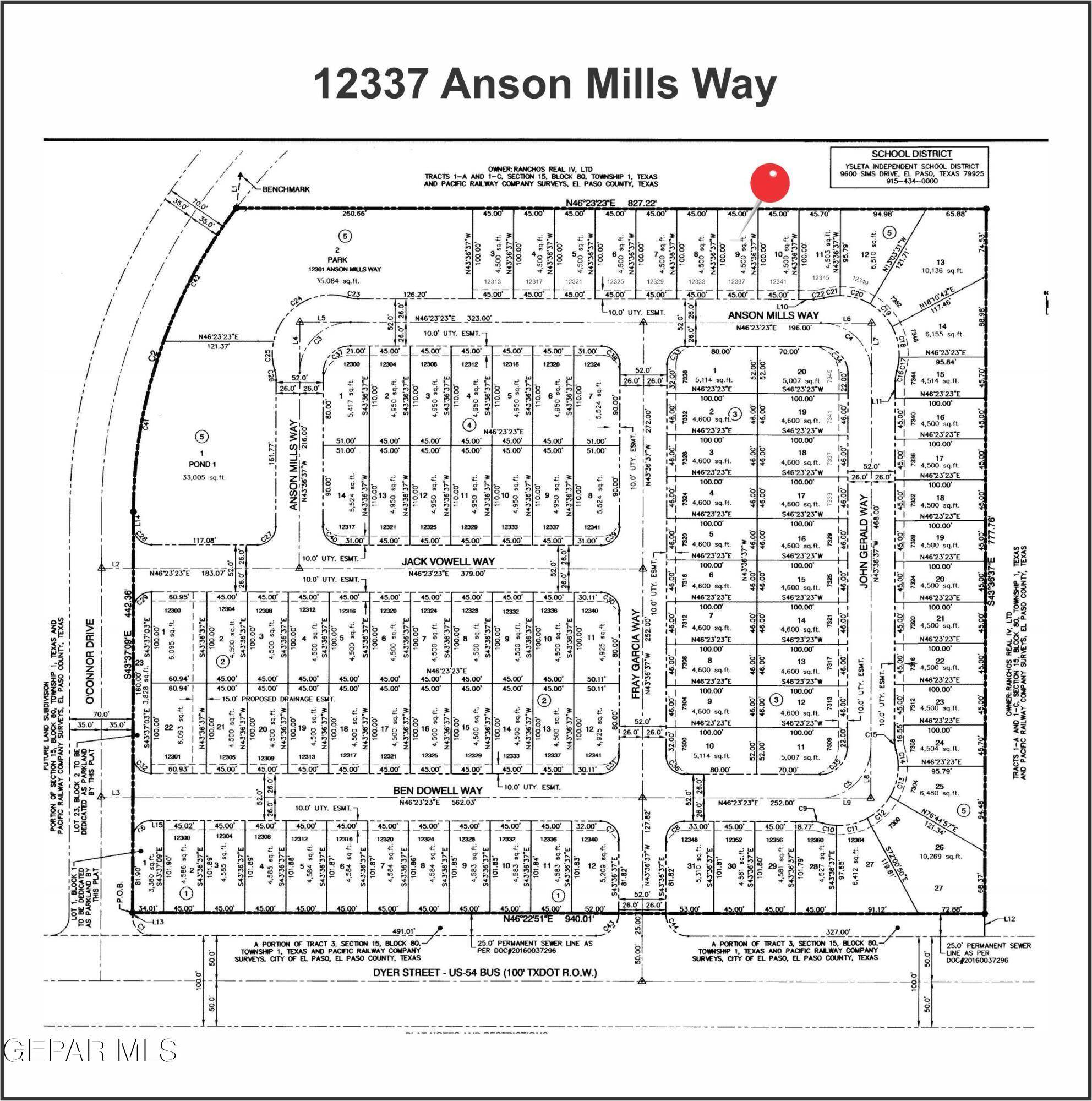 El Paso, TX 79934,12337 Anson Mills WAY