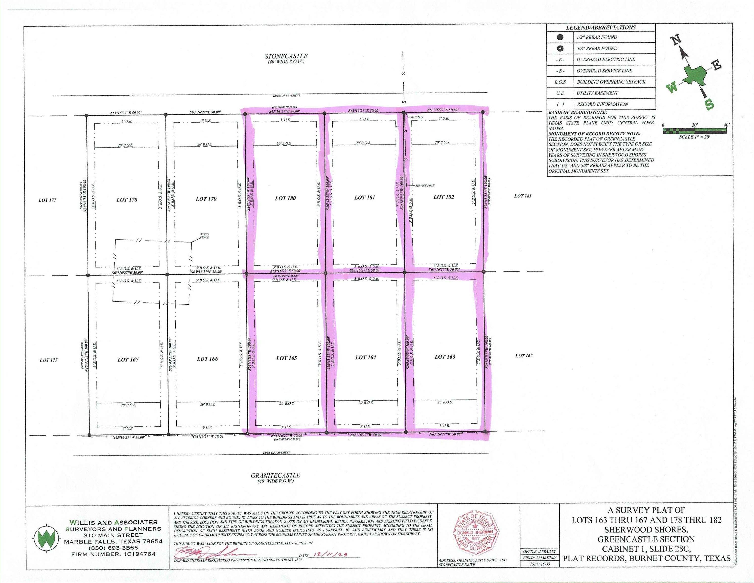 Granite Shoals, TX 78654,Lots 180-182 W Stonecastle