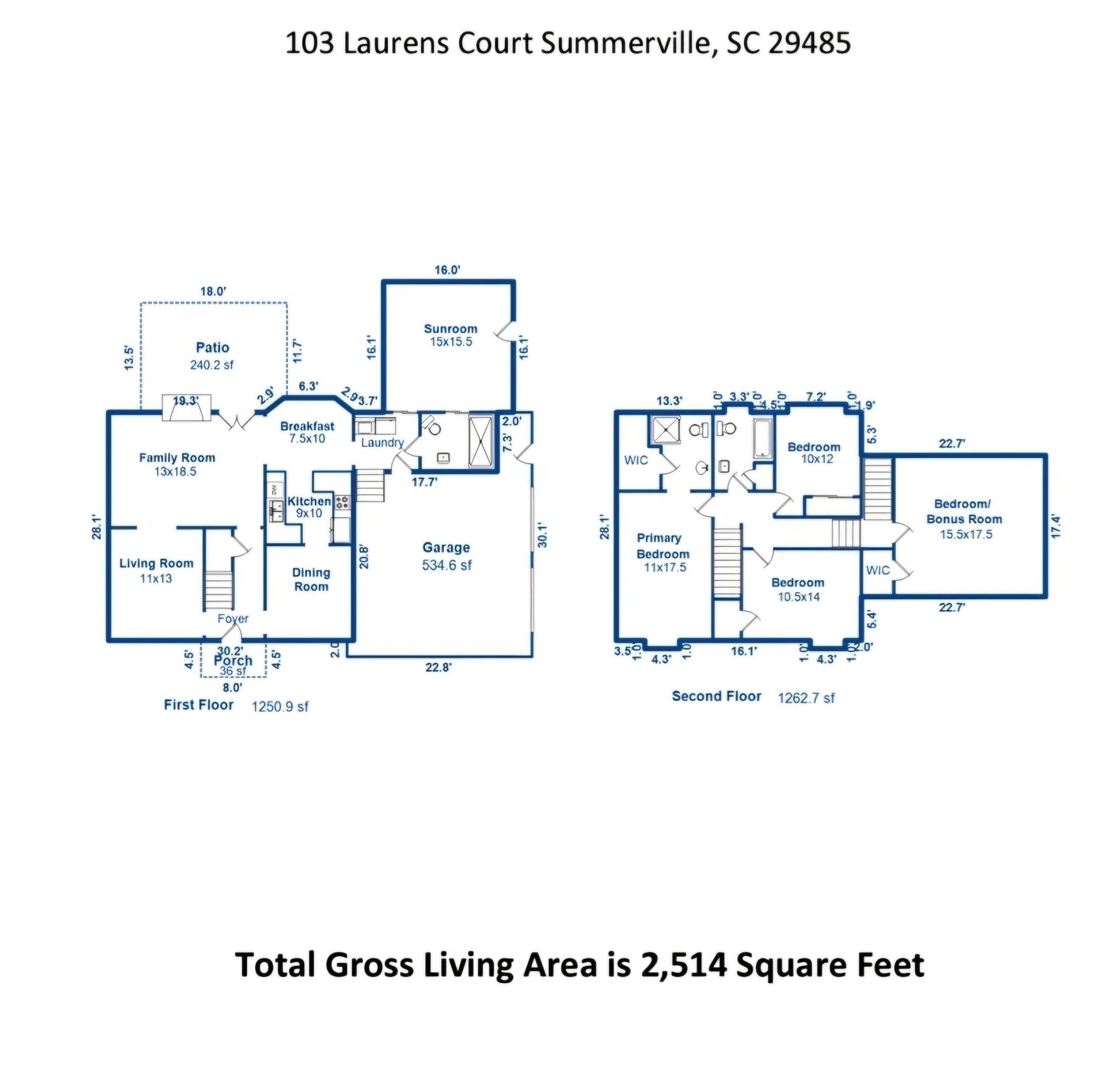 Summerville, SC 29485,103 Laurens Ct