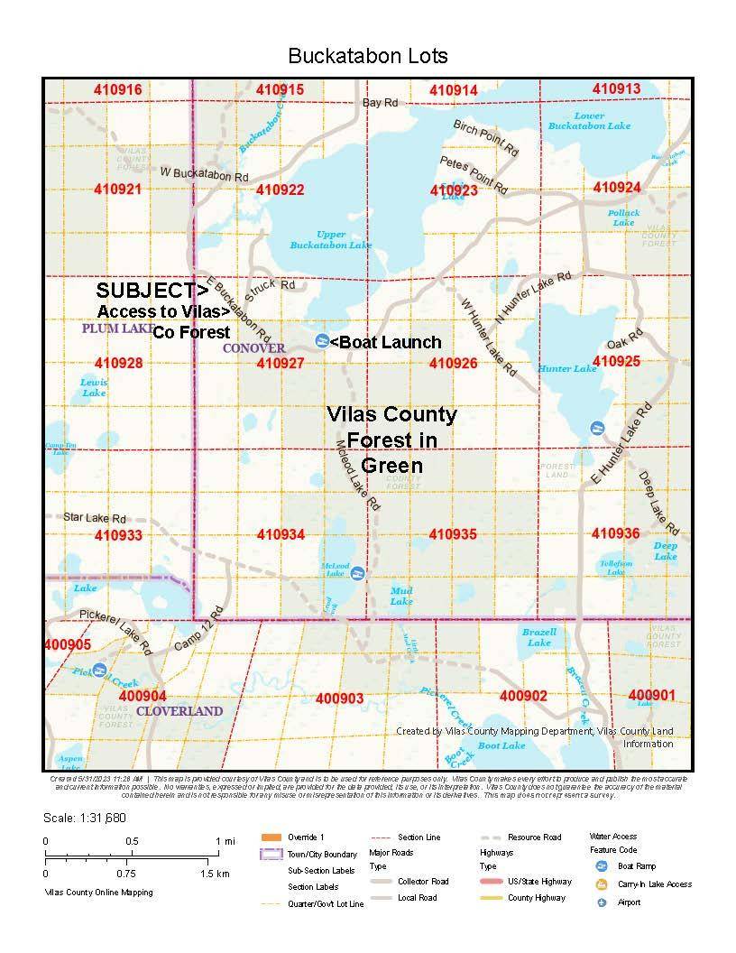 Conover, WI 54519,Lot 14 BUCKATABON RD E