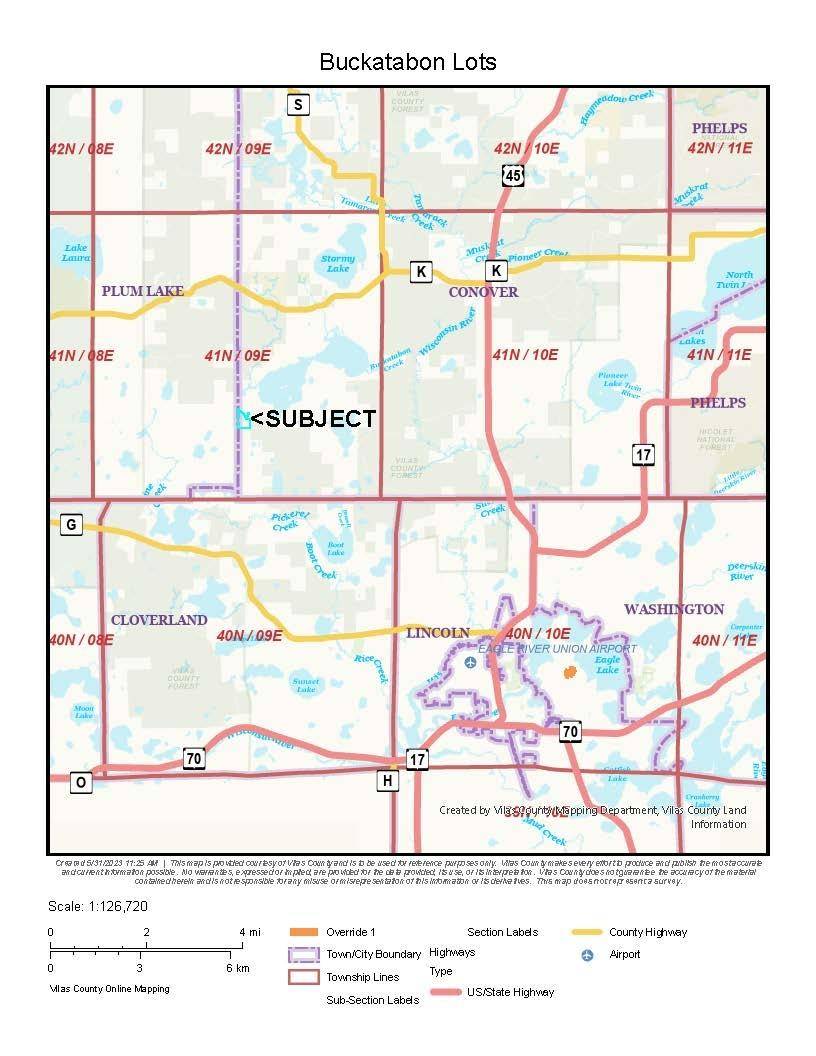 Conover, WI 54519,Lot 2 BUCKATABON RD E