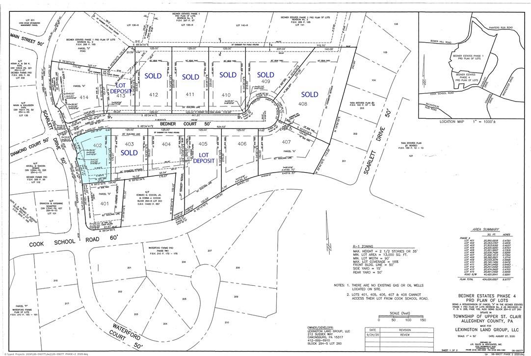 Upper St. Clair, PA 15241,[Lot 402] 1500 Bedner Court