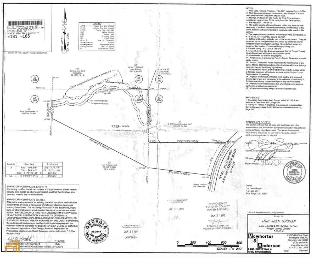 Cumming, GA 30028,0 Bannister RD #27.55 ACRES