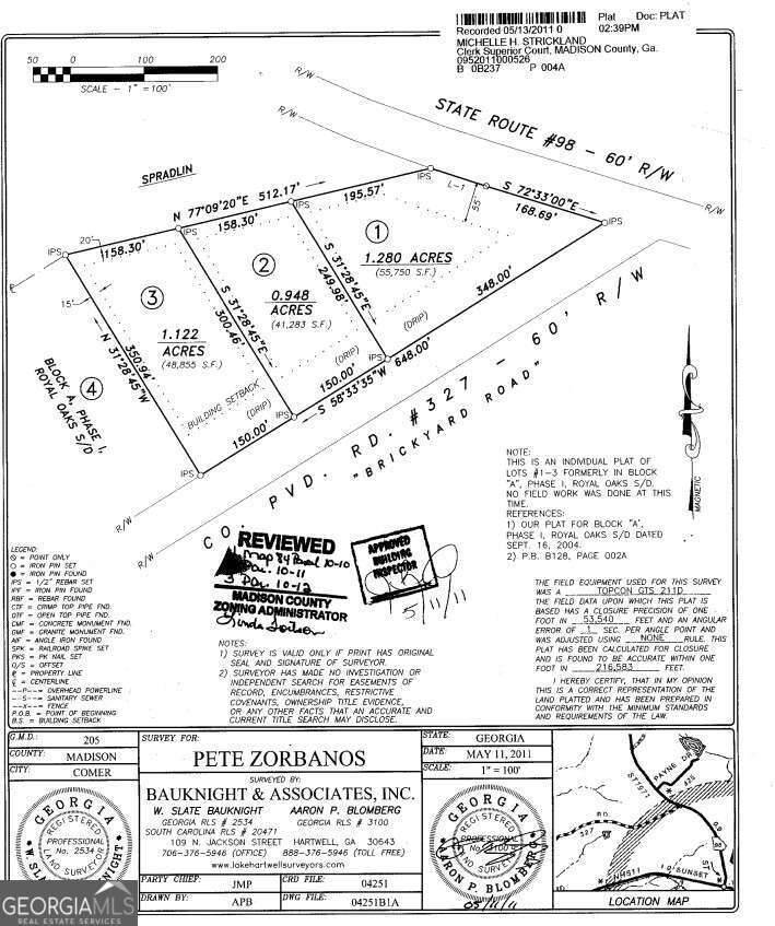 Comer, GA 30629,LOT 3 Brickyard