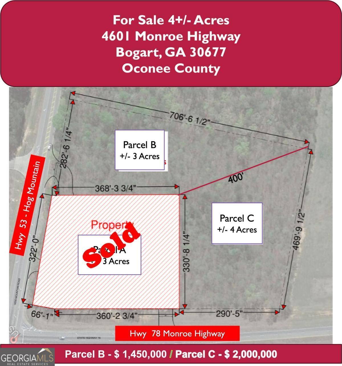 Bogart, GA 30622,4611 MONROE Hwy - Hwy 78 #PARCEL C