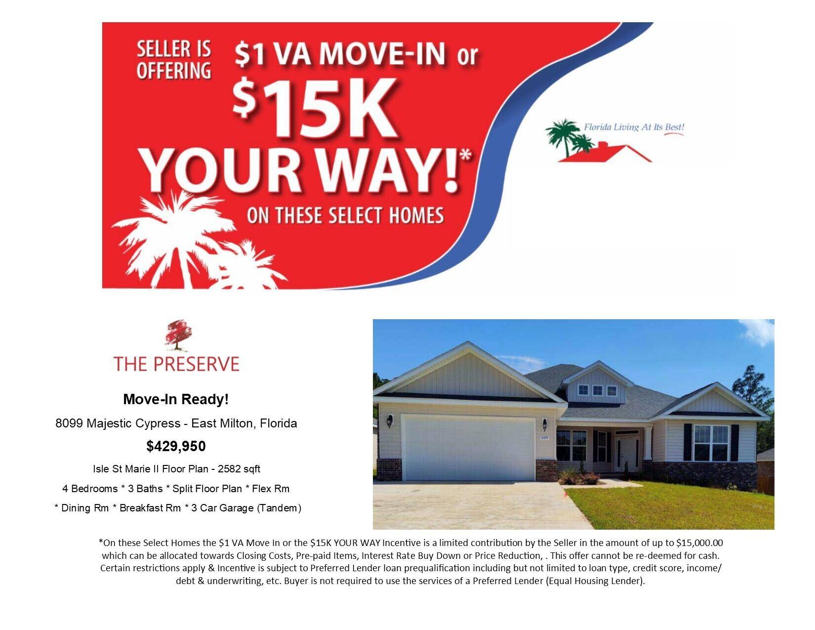 Milton, FL 32583,8099 Majestic Cypress Drive  #Lot 14 Block B