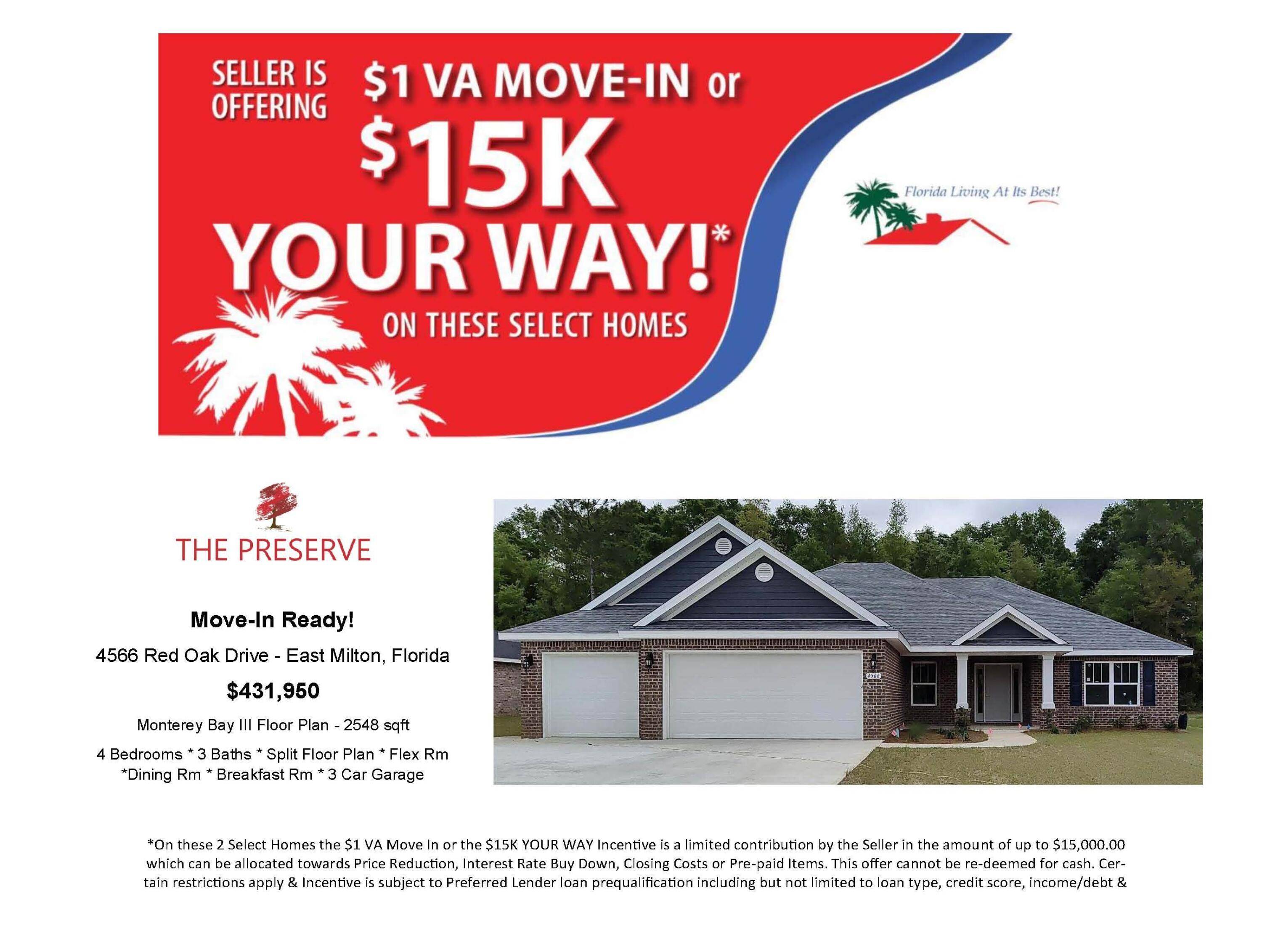 Milton, FL 32583,4566 Red Oak Drive  #Lot 3 Block C