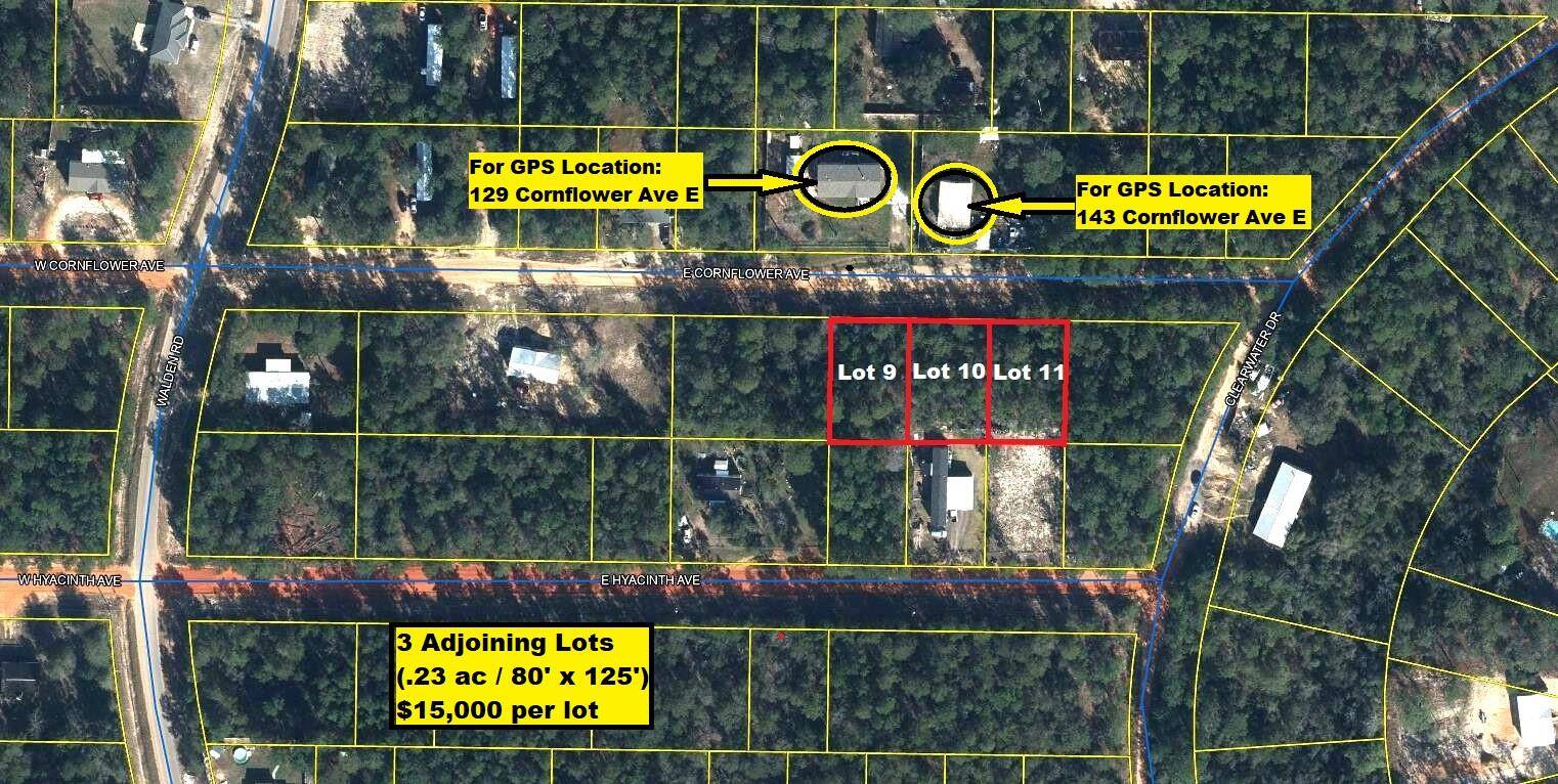 Defuniak Springs, FL 32433,3 Lots E Cornflower Avenue