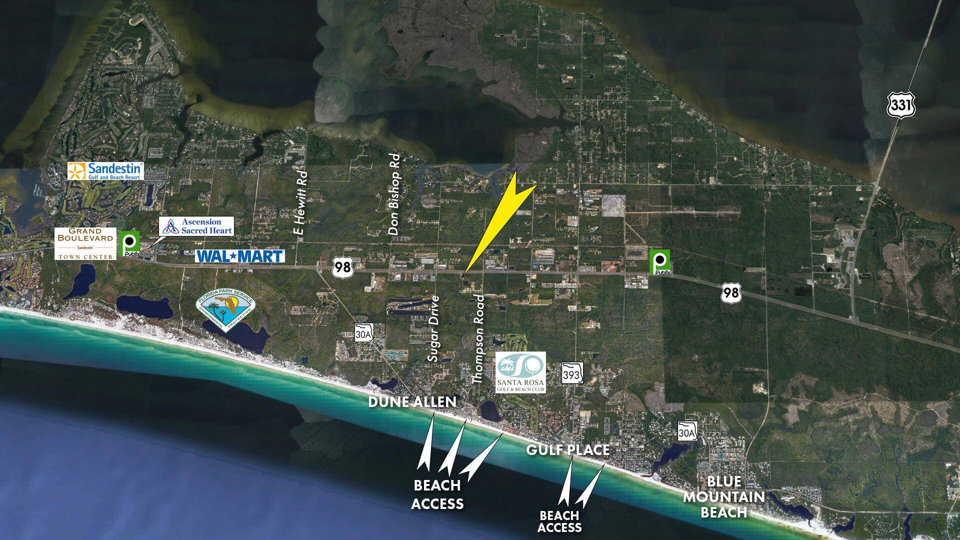 Santa Rosa Beach, FL 32459,1.46 Acres Highway 98