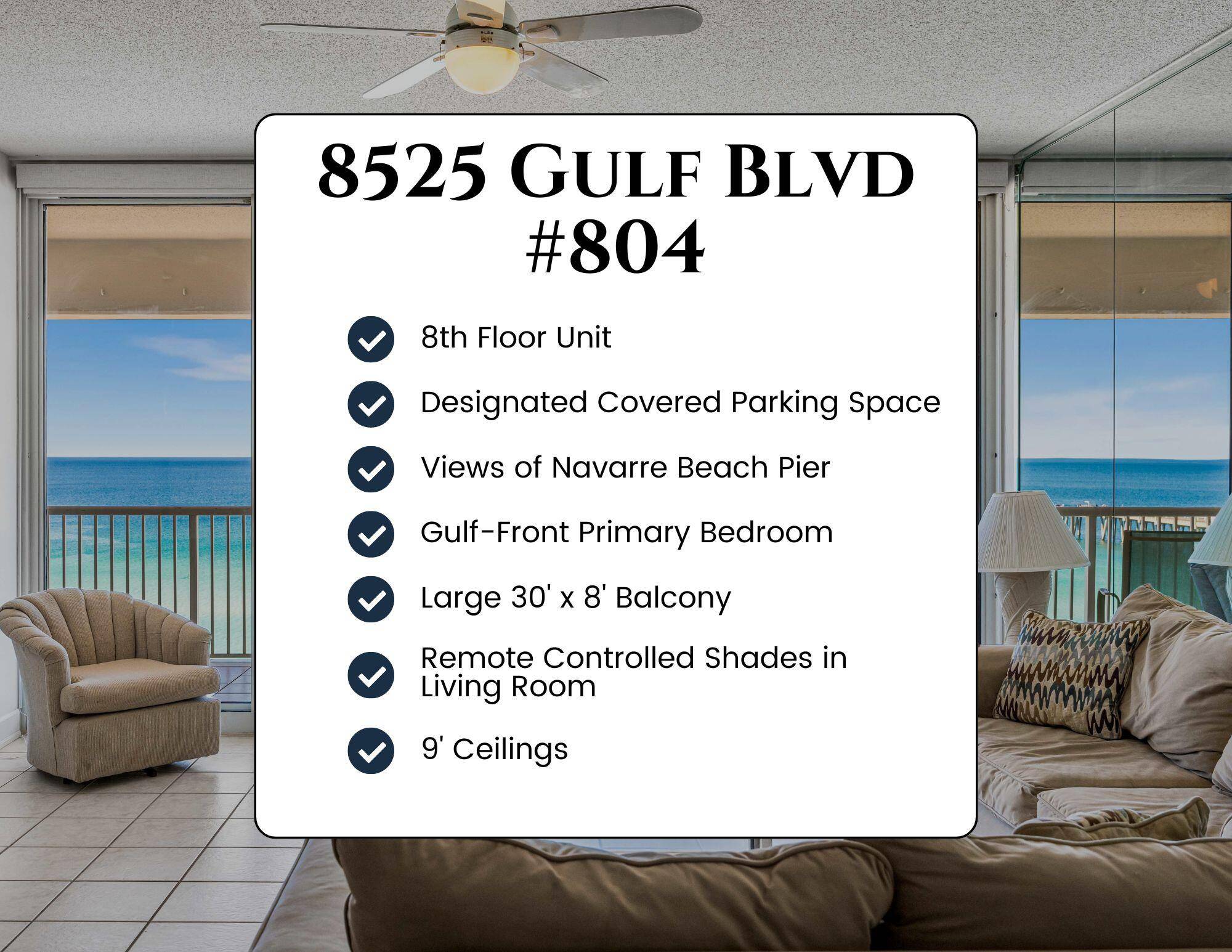 Navarre, FL 32566,8525 Gulf Boulevard  #804