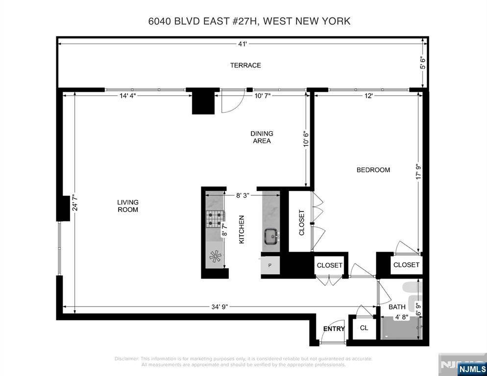 West New York, NJ 07093,6040 Boulevard East #27H