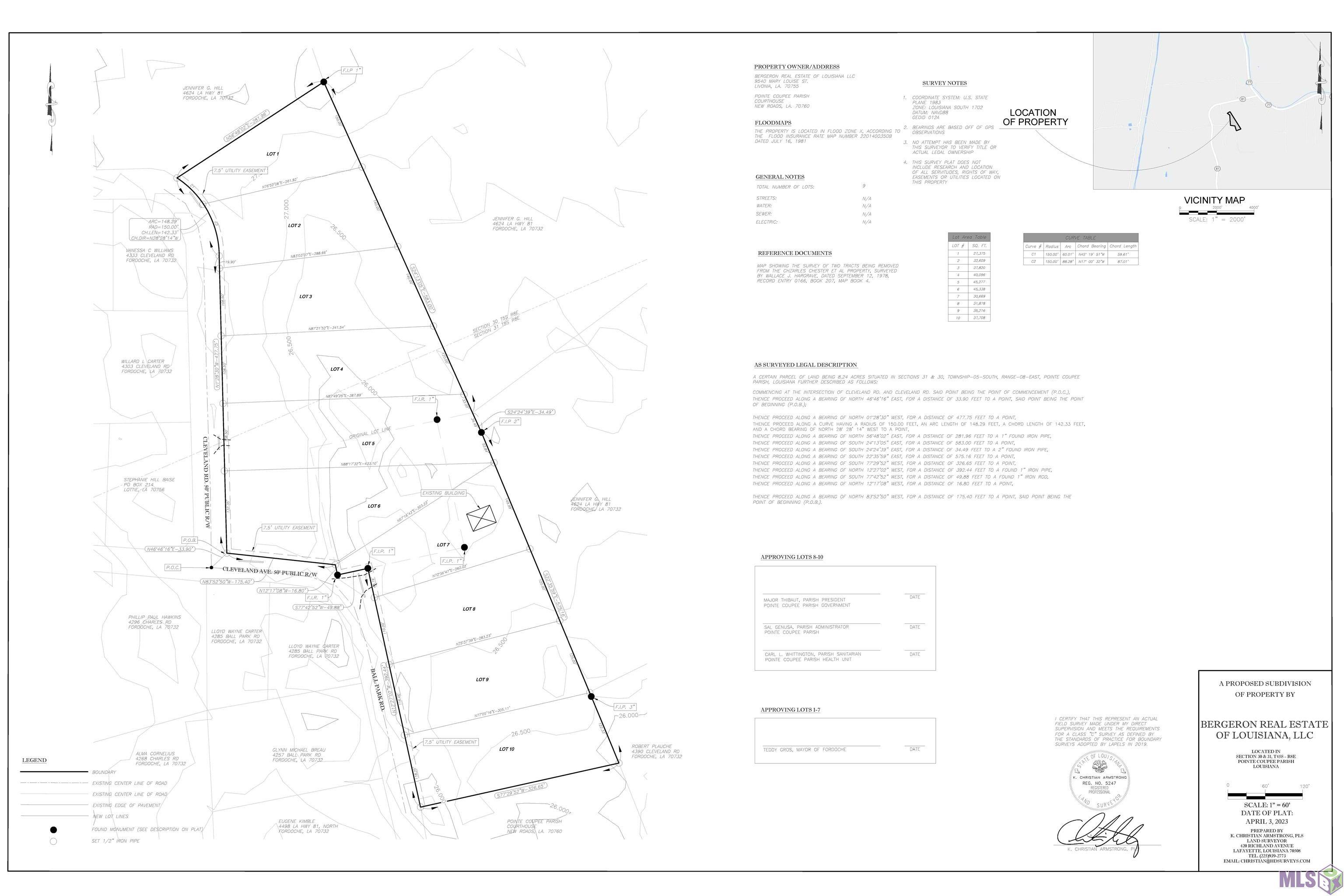 Fordoche, LA 70732,Lot 3 Cleveland Rd