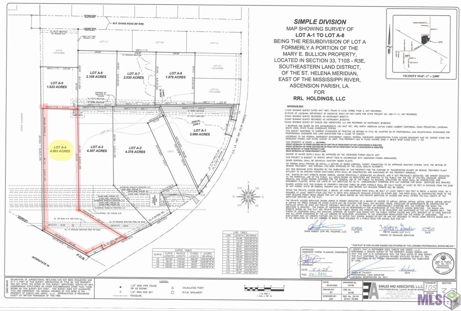 Gonzales, LA 70737,LOT A-4 Deer Cove Road