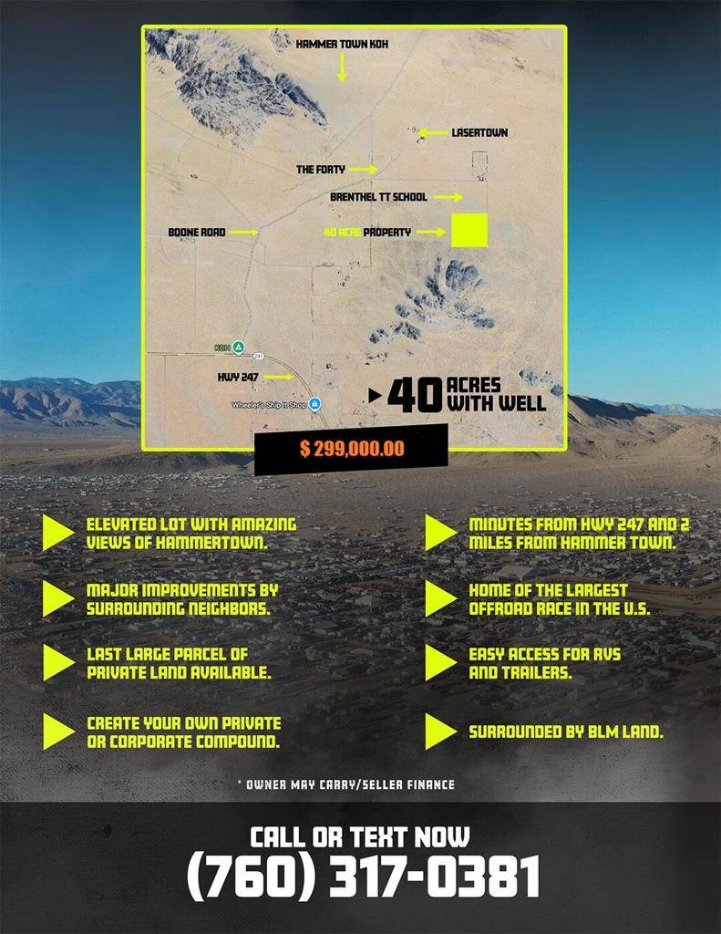 Johnson Valley, CA 92285,7404 Memory LN