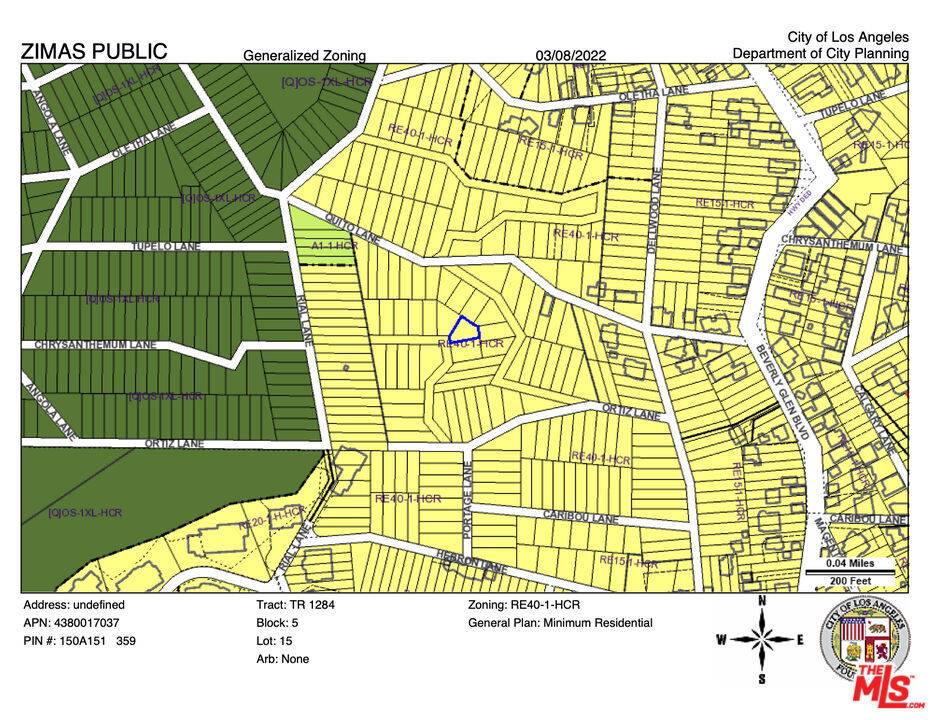 Los Angeles, CA 90077,0 b/w ortiz Ln and Quito