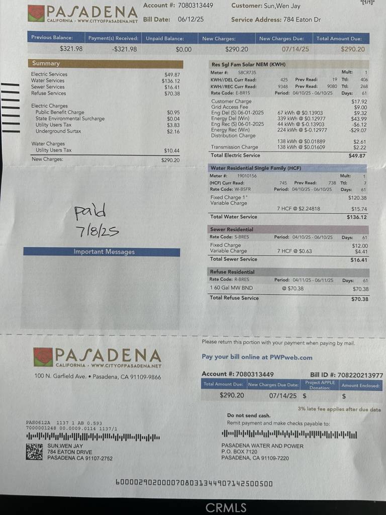 Pasadena, CA 91107,784 Eaton DR
